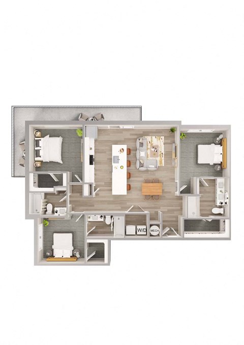 Lenox Bayside C1 Floor Plan